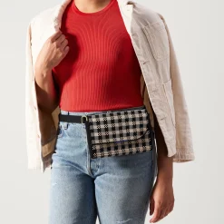 Rothy's Crossbody & Belt Bags^The Belt Bag Black And Canvas Gingham