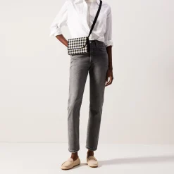 Rothy's Crossbody & Belt Bags^The Belt Bag Black And Canvas Gingham