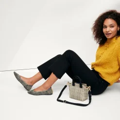 Rothy's Crossbody & Belt Bags^The Mini Handbag Ivory Glen Plaid