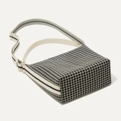 Rothy's Handbags^The Mini Zip Bucket Black And Ivory Grid