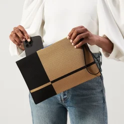 Rothy's Clutches & Pouches^The Wristlet Camel And Black