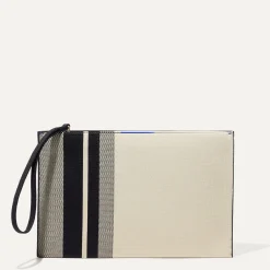 Rothy's Clutches & Pouches^The Wristlet Ivory Rugby Stripe