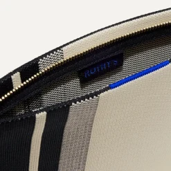 Rothy's Clutches & Pouches^The Wristlet Ivory Rugby Stripe